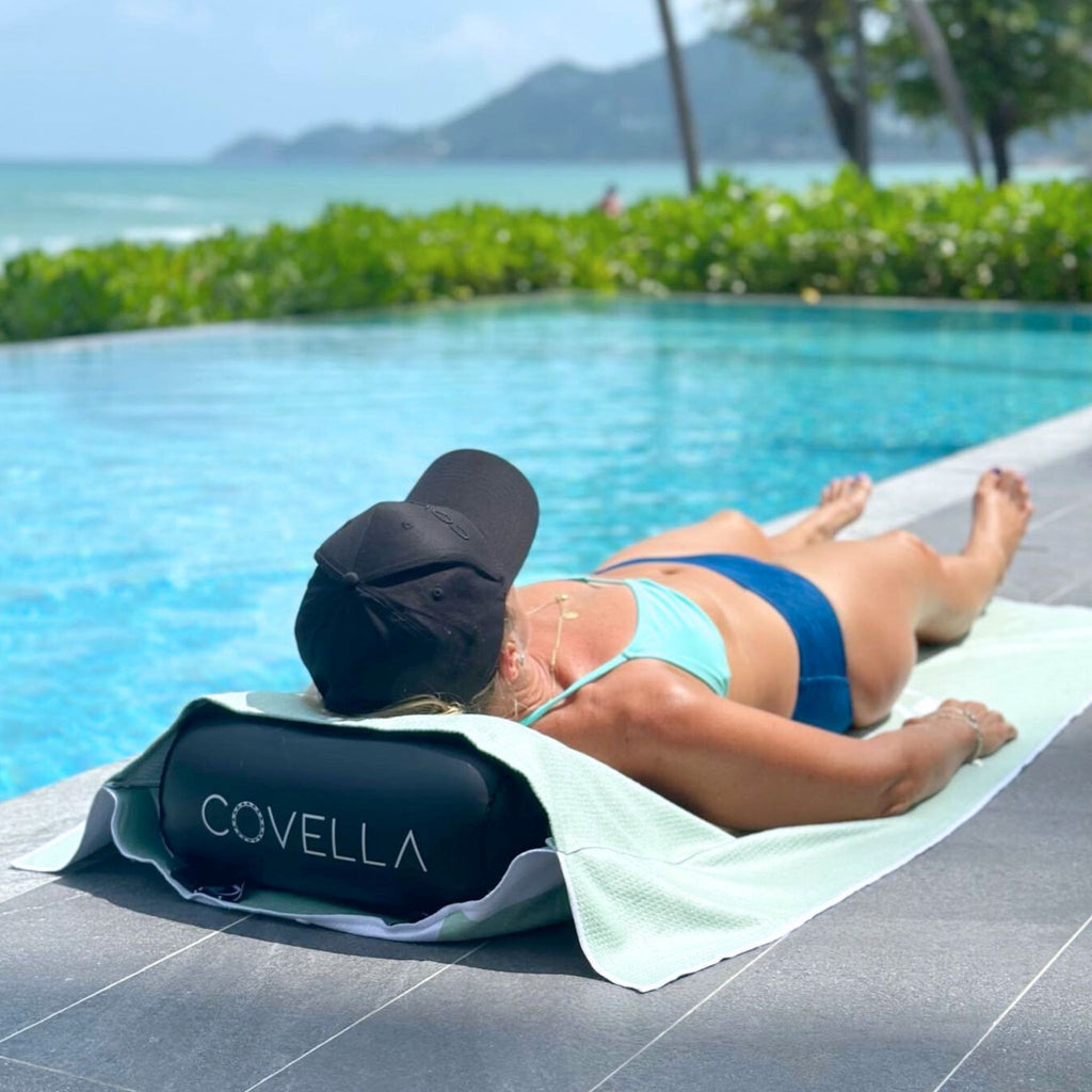 Covella Beach Towel With Pillow - Pool